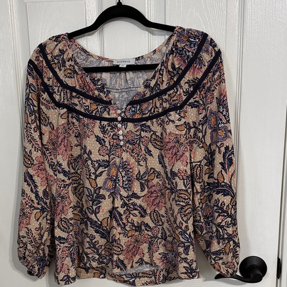 Anthropologie Tops - Anthropologie Floral Blouse - Pink, Blue, Cream